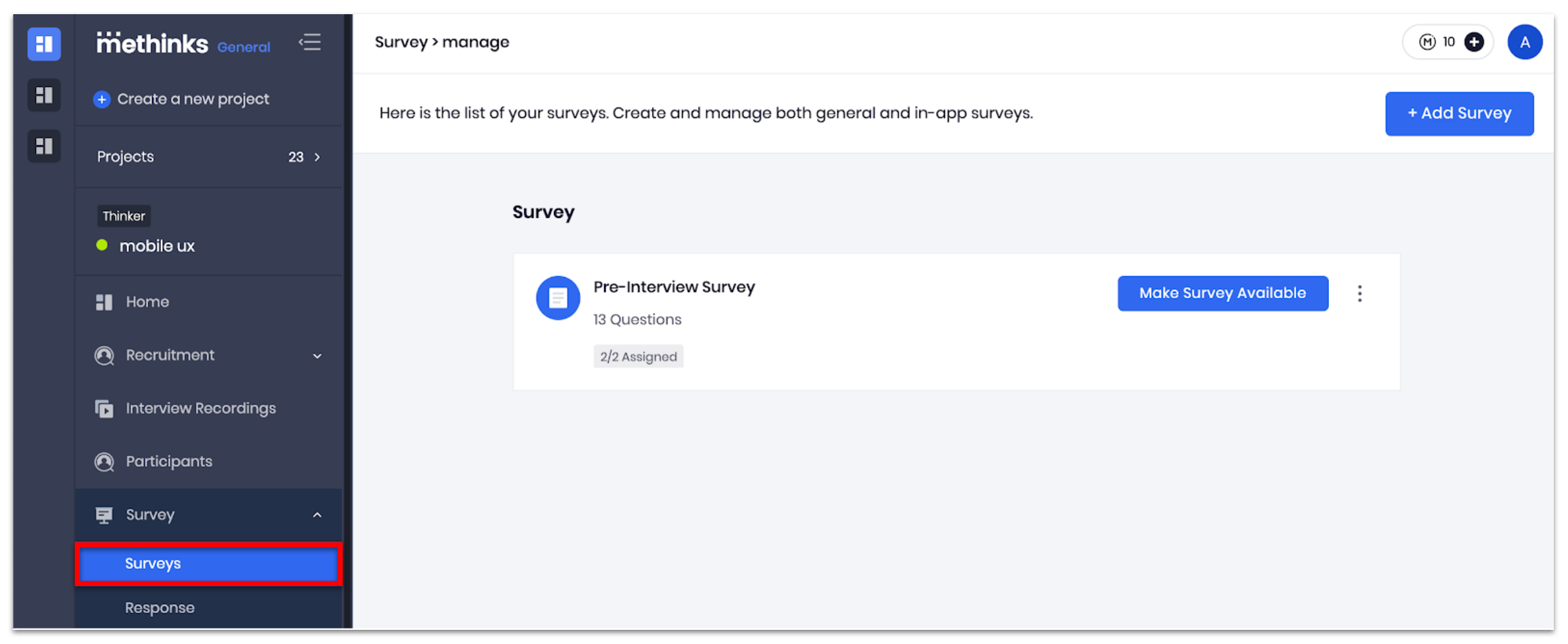 how-to-make-a-survey-live-methinks-technologies-inc